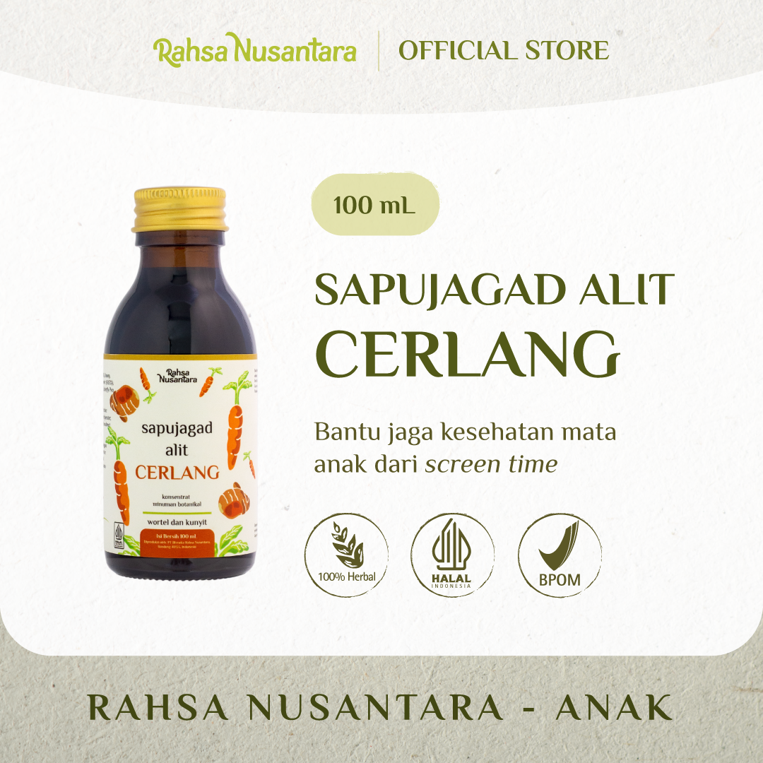 Sapujagad Alit Cerlang 100mL | BPOM - Vitamin Herbal Menjaga Kesehatan Mata Anak dari Screen Time | by Rahsa Nusantara
