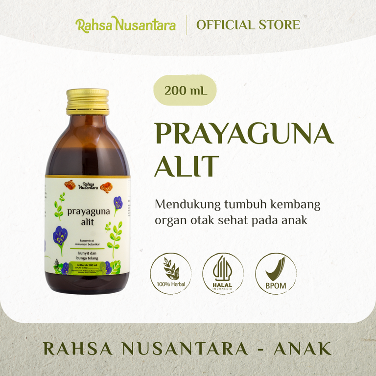 Prayaguna Alit 200mL I Suplemen Herbal BPOM Tumbuh Kembang Otak