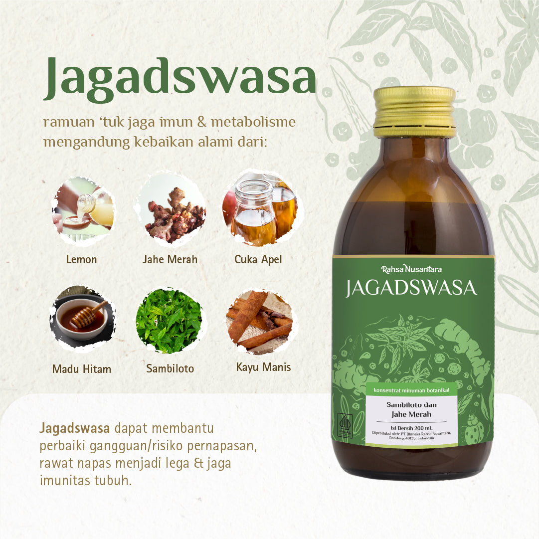[ FREEBIES EXCLUSIVE MEMBER ] Jagadswasa 60mL by Rahsa Nusantara - Suplemen Herbal Alami Jaga Pernapasan