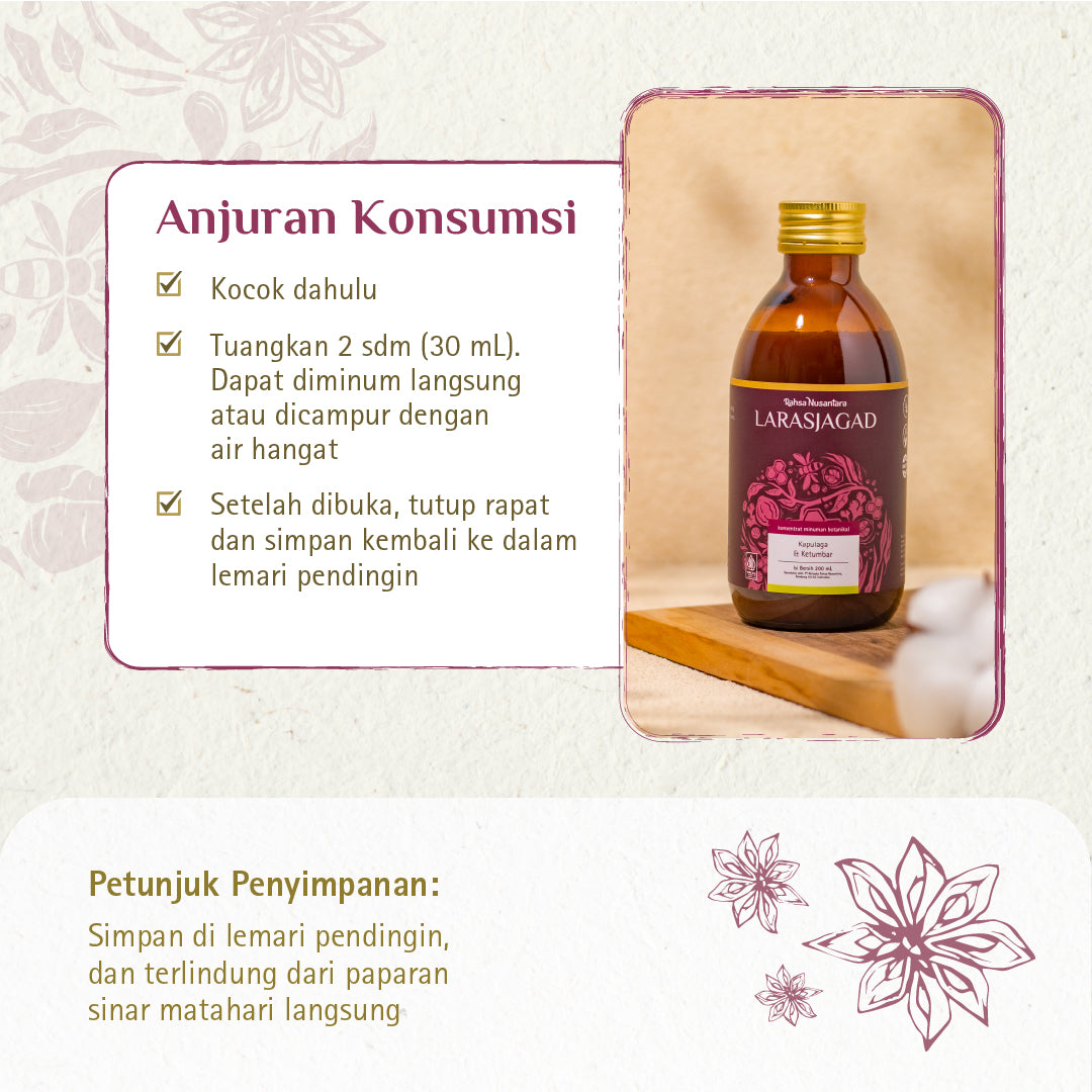 Larasjagad Mini Size 60mL By Rahsa Nusantara | Herbal untuk Hormon Sehat & Haid Lancar