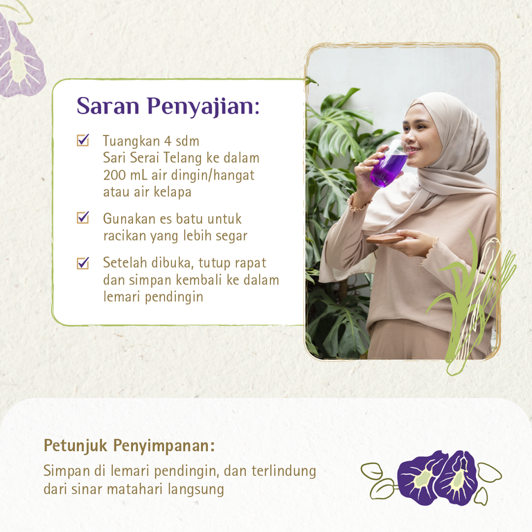 Sari Serai Telang | BPOM - Jamu Sirup Herbal Tradisional by Rahsa Nusantara