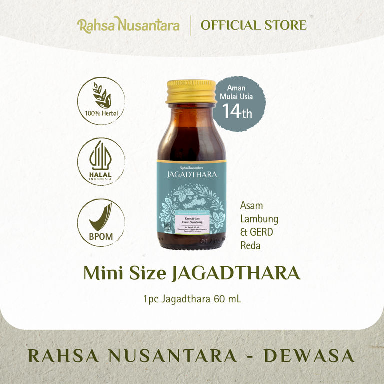 Jagadthara Mini Size by Rahsa Nusantara Suplemen Herbal Jaga Lambung dari GERD | Herba BPOM Sehat Lambung