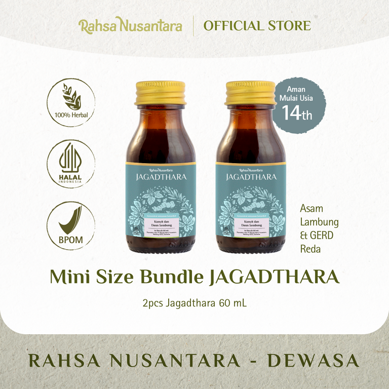 Jagadthara Mini Size by Rahsa Nusantara Suplemen Herbal Jaga Lambung dari GERD | Herba BPOM Sehat Lambung
