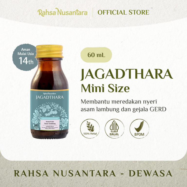 Jagadthara Mini Size by Rahsa Nusantara Suplemen Herbal Jaga Lambung dari GERD | Herba BPOM Sehat Lambung