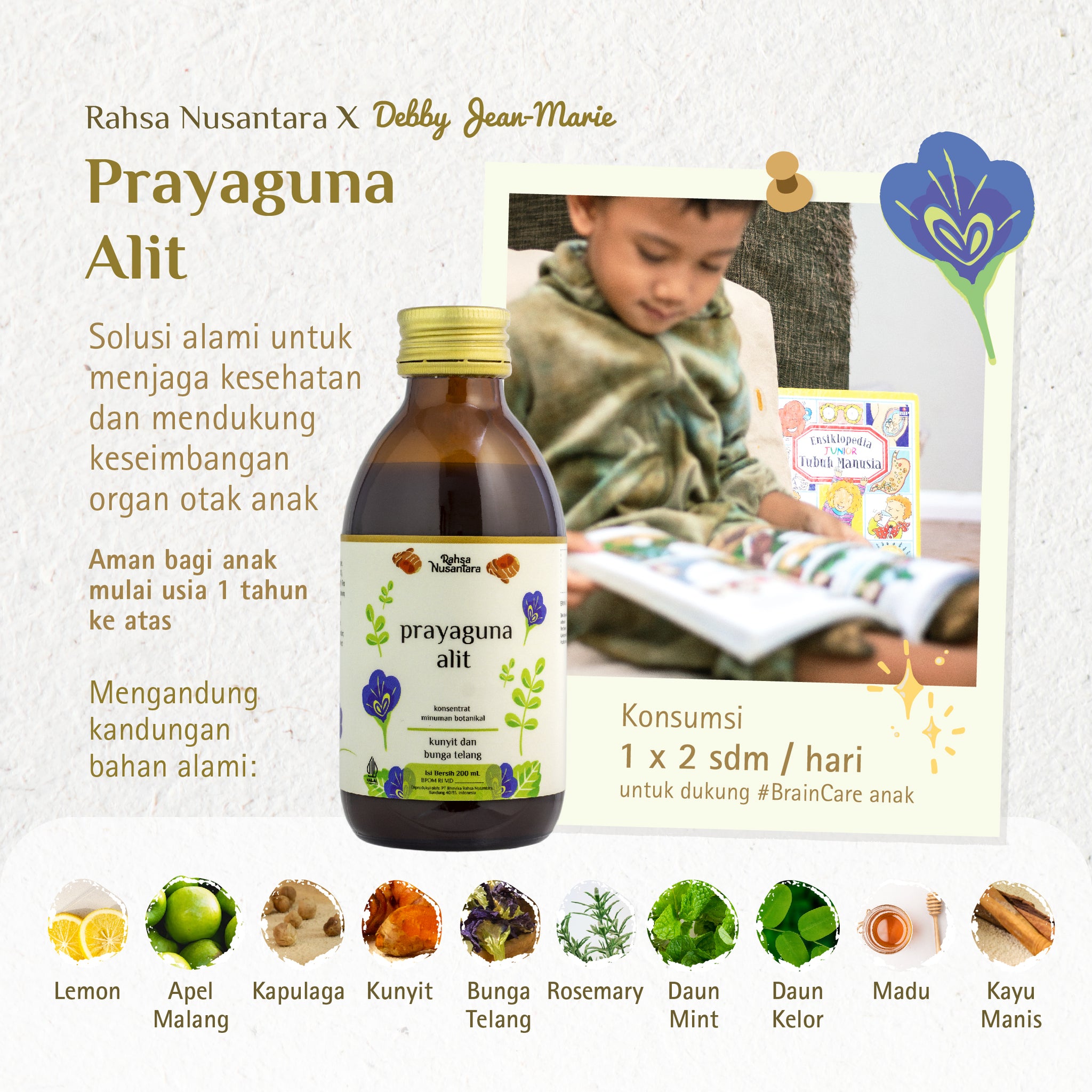 Paket Anak Fokus Belajar [Gratis Prayaguna Alit] By Rahsa Nusantara | Mendukung kecerdasan dan Kesehatan Anak