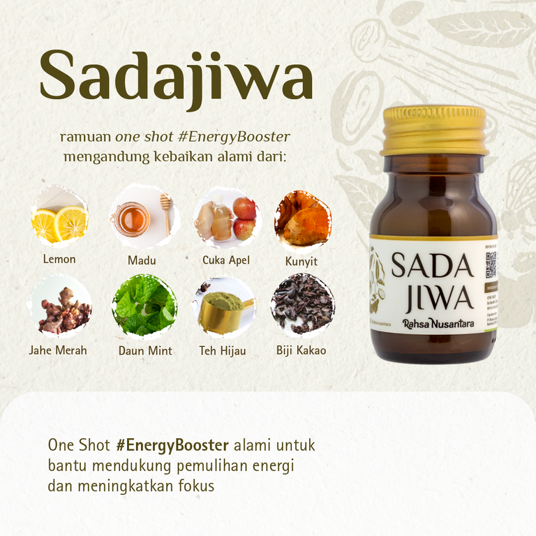 Sadajiwa 30mL | BPOM - One Shot Jamu Energy Booster Herbal Alami | by Rahsa Nusantara