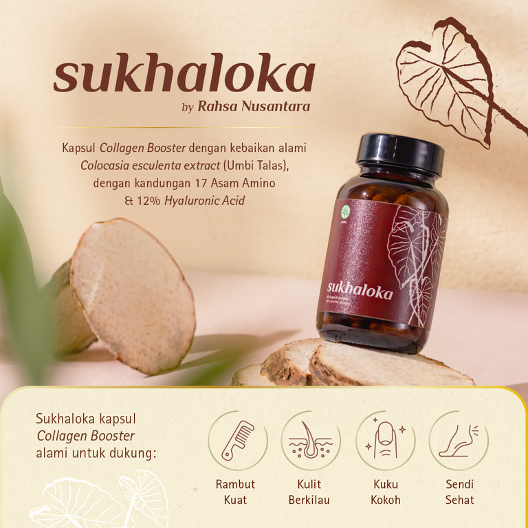 Sukhaloka 60 Capsule | BPOM - Plant-Based Collagen Booster - Healthy Glow | by Rahsa Nusantara