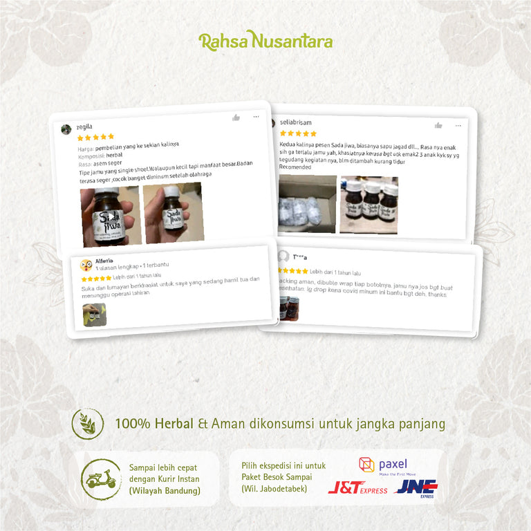 Sadajiwa 30mL | BPOM - One Shot Jamu Energy Booster Herbal Alami | by Rahsa Nusantara