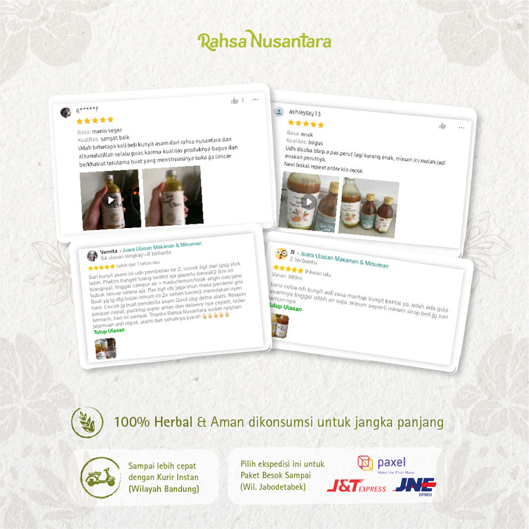 Sari Kunyit Asam | BPOM by Rahsa Nusantara Jamu Sirup Herbal Tradisional