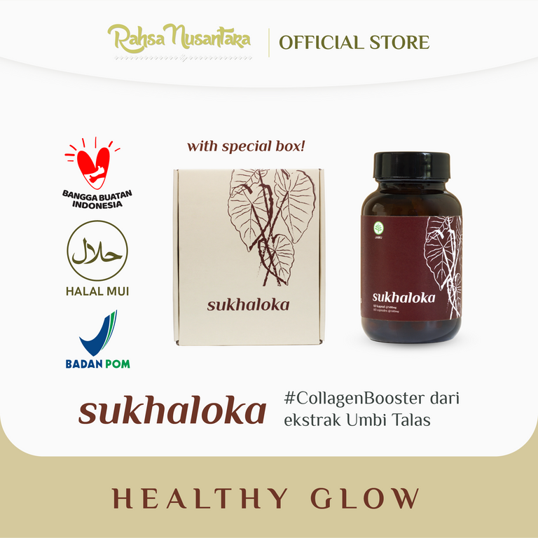 Sukhaloka 60 Capsule | BPOM - Plant-Based Collagen Booster - Healthy Glow | by Rahsa Nusantara